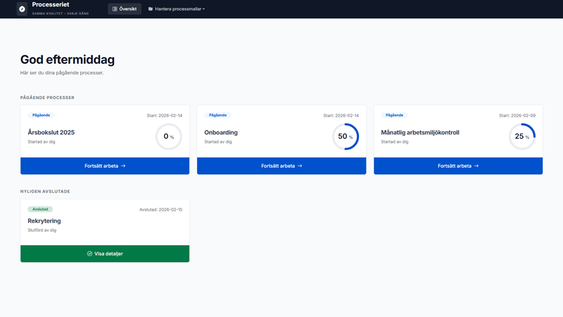 Skärmbild från Processeriet